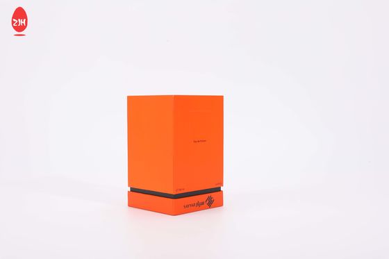 ECOの友好的なオレンジ ペーパー ボール紙のギフトのふたが付いている包装の蝋燭箱