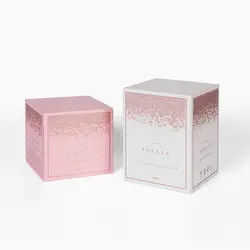 ボール紙の白い無光沢の化粧品は化粧品のための開放された注文のロゴを囲む